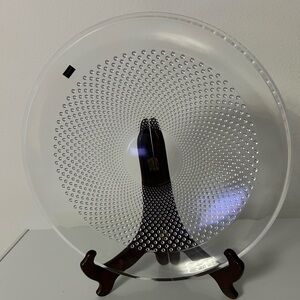 Hoya Crystal Tokyo Japan art glass large bowl